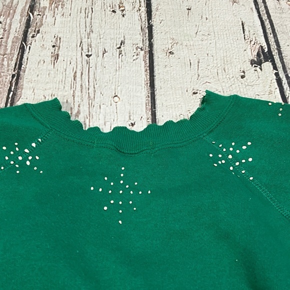 Vintage 80s Christmas Tree Xmas Ugly Sweater Party 1980s Pullover Sweatshirt - Picture 3 of 8